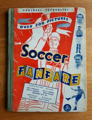 Signed Stan Mortensen.  " Soccer Fanfare ".  Ps Publication 1952.  Rare Signed