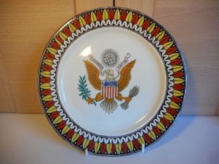 Rare Antique Adams Tunstall Patriotic Ware American Eagle Large Plate