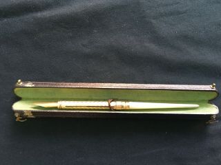 Antique H.  M.  Smith & Co Mother Of Pearl Dip Pen In Orig Box,  No.  2 Nib
