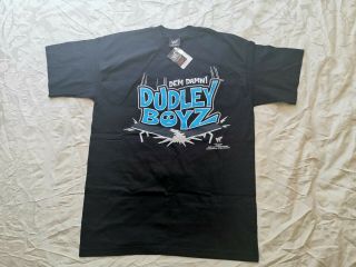 Vintage Rare Official Wwf The Dudley Boyz T - Shirt - Medium - With Tags 20.  5 "