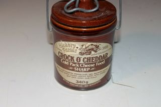 Vintage Hickory Farms Pot De Cheddar Crock O ' Cheddar 340g M20 3