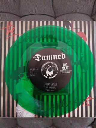 Rare The Damned Lively Arts B/w Teenage Dream 7 " Ltd Ed Green Vinyl Big Beat