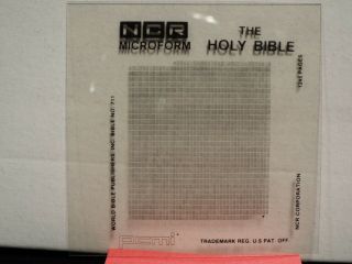 1964 RARE Entire Bible on Microform (Microfiche) by National Cash Registry - Moon 2