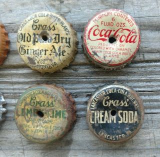 9 Diff.  Crass Coca - Cola Soda Cork - Lined Bottle Caps Very Rare Set 2