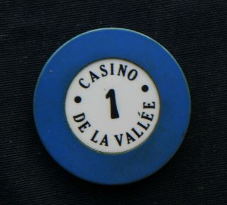 Old Rare Chip 1 Lire Italy Aosta Casino De La Vallée Saint Vincent