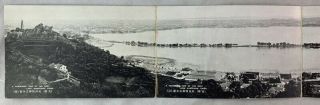 Antique Postcard Large Panoramic West Lake Hangchow China Hangzhou Zhejiang