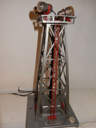 American Flyer Very Rare All Gray,  Red Ladder 774 Floodlight Tower
