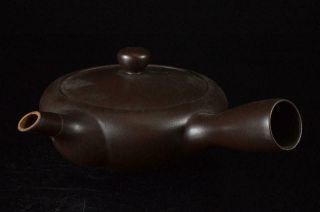 X678: Japanese Banko - Ware Brown Pottery Teapot Kyusu Sencha,  Auto Tea Ceremony