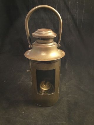 Antique Brass Binnacle Oil Lamp Lantern.  Sfs