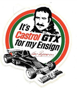 Castrol Ensign Clay Ragazzoni Sticker Rare Autocollant 1970