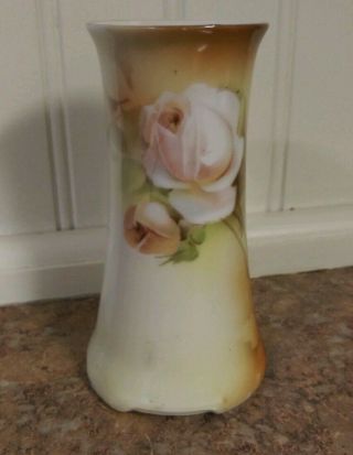 Antique Porcelain Hat Pin Holder Roses Rs Germany