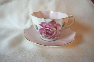 Vintage Paragon Double Warrant Mark Cabbage Rose Cup And Saucer Rare