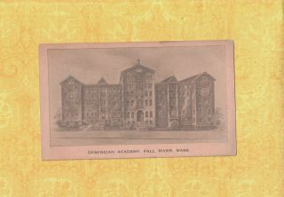 Ma Fall River 1908 - 29 Antique Postcard Dominican Academy Mass Education