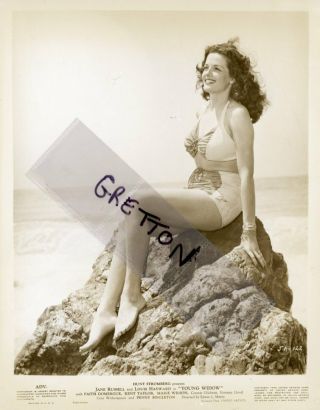 Sexy Leggy Busty Jane Russell In Bikini Rare Vintage Photo