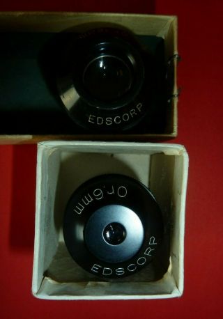 (2) Vintage Edscorp Telescope Eyepiece Lenses - 6mm & 18mm - Rare - Japan