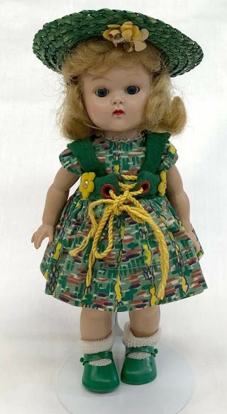 Vintage Vogue Ginny Doll 1954 42 My Tiny Miss Sleep - Eye Painted Lashes Walker