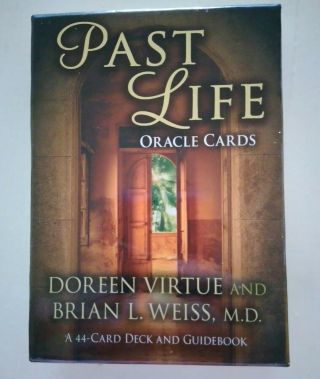 Past Life Oracle Cards/book Doreen Virtue Brian Weiss Oop Rare Find - Very Good