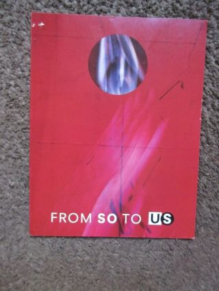 Peter Gabriel " From So To Us " 1992 Geffen Gatefold Press Materials Vg,  Rare Oop
