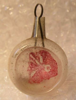 Antique Glass Feather Tree Christmas Ornament Unsilvered Tiny 1.  5 Old 30 