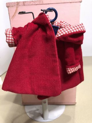 Vintage Vogue Ginny/ Jill Doll Red Corduroy Swing Coat No Tag