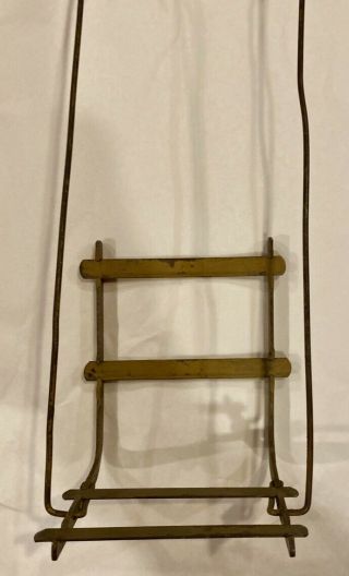 RARE Antique Miniature Ormulu Metal Swing for Doll Houses or Doll Accessory 2