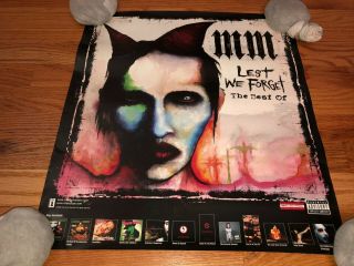 Marilyn Manson Rare Vintage Limited Edition Promo Poster Lest We Forget The Best
