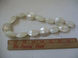 Rare Seashell Mother Of Pearl Horizonte Switzerland 4 Focal Jewelry Beads