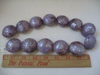 Rare Seashell Mother Of Pearl Horizonte Switzerland 3 Focal Jewelry Beads
