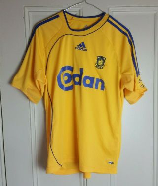 Brondby Football Shirt Xl 2006 - 2008 Home Jersey Adidas Yellow Top Rare Climacool