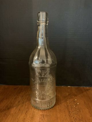 Early Antique L Lazarus Liquor Whiskey Dealer Bottle Lynchburg Va Virginia