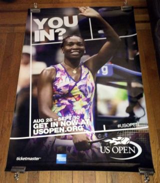 2017 Us Open Subway Poster Venus Williams Rare