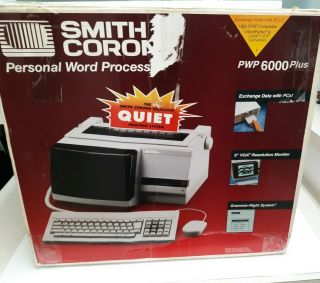 Vintage Smith Corona Pwp 6000 Plus Word Processor Read Parts Only Rare