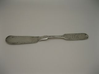 19th Century Wood & Hughes York Coin Silver Butter Knife
