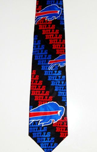 Vintage 90s Buffalo Bills Nfl Football Necktie Tie Rare & Tasteful Classic Silk