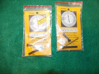 Vintage 2 Nock - Rite Archery Accessories Bow String " Rare " For Recurve Bow