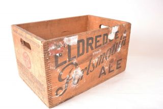 Rare ANTIQUE PORTSMOUTH BREWING CO.  ALE & BEER WOODEN CRATE BOX Hampshire 2