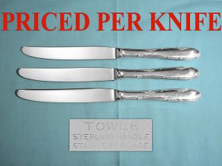 Towle Sterling 9 " French Hollow Knife (s) Madeira No Mono