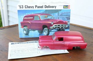 Vintage Revell Plastic Model Kit 1953 Chevy Panel Delivery Truck 1/25 Toy