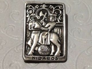 Norway David Andersen Nidaros Pin Rare King Olaf? 830 Silver