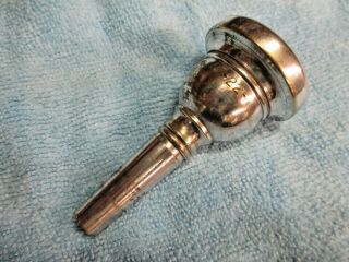 Vintage Rare Rudy Muck 22 Cushion Rim Trombone Mouthpiece,  Silver - Plated