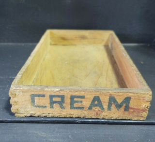 Vintage Wooden Abbotts Deluxe Cream Cheese Small Box Crate 9 