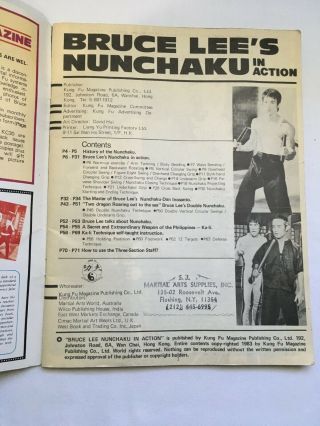 RARE 1983 BRUCE LEE ' S NUNCHAKU IN ACTION 74 pages of Bruce Lee Teachings 2
