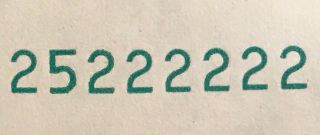 2017 $1 Fancy Serial Number 7 Of A Kind Binary Rare Gem Crisp Unc F25222222a