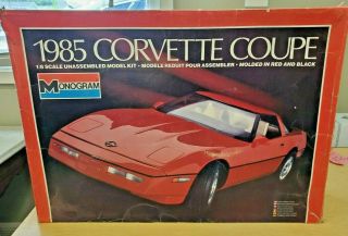 Monogram 1985 C4 Corvette 1:8 Scale Model Kit 22 " Long Rare Htf 2608 -