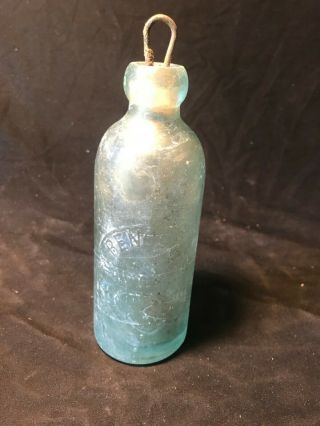 Rare Early 1900s M Benckart Bottler Hutchinson Soda Bottle