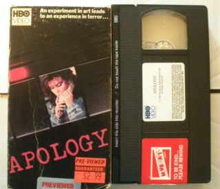 Apology 1986 Hbo Video Vhs Rare / Oop Horror Thriller - Leslie Ann Warren
