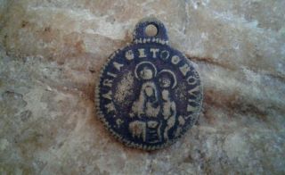 Rare Antique C.  19th Century Polish Catholic Medal " Our Lady Of Czestochowa "