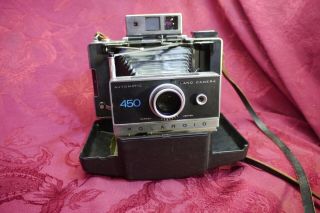 Rare Camera Polaroid 450 With Zeiss Ikon Finder End Portrait Kit