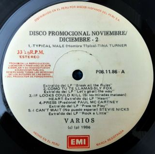 Queen Stevie Nicks Paul Mccartney Bob Seger Mega Rare Radio Promo Lp From Peru