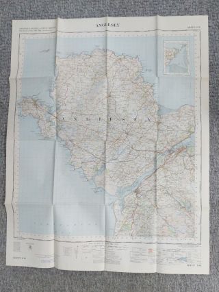 Ordnance Survey Map 1 " To 1 Mile 1960 Anglesey Map